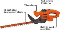 BLACK+DECKER Electric Hedge Trimmer, 16-Inch