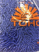 Toho 12/0 3-cut beads. Navy blue. Five –half kilos