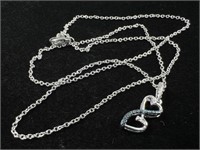 925 Sterling Heart Pendant with Necklace -