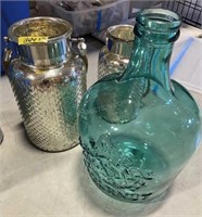 3 Asstd Glass Jugs/Vases