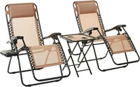 Zero Gravity Reclining Chair Set  35x26x43 inches