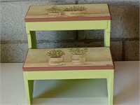 Cute Small Wooden 2 Step Stool