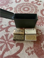 TWO FULL BOXES OF 9mm FMJ AND AMMO CAN