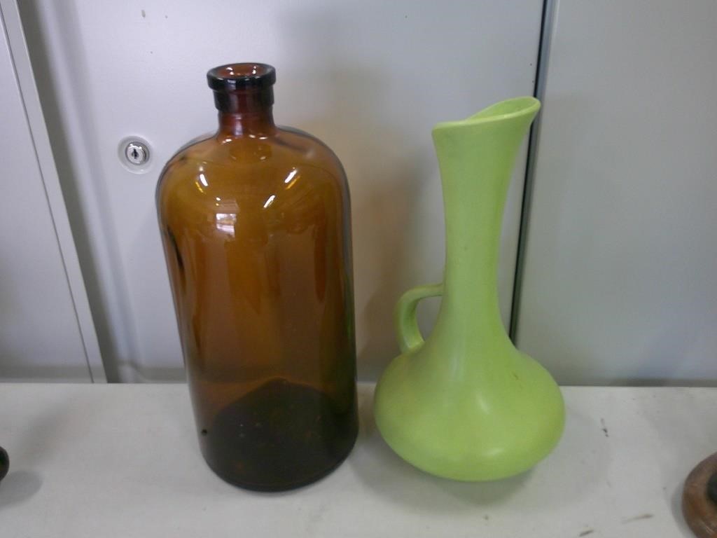 large bottle, pitcher