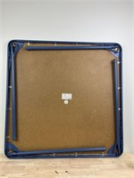 Blue square folding table