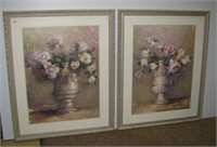 (2) Ornate framed and double matted decorative