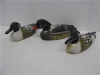 (3) Wood duck decoys of various styles. One is