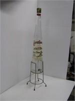 Galliano liquor display bottle with stand and