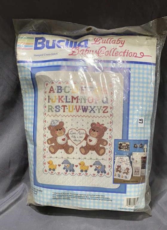 Bucilla Stamped Cross Stitch Baby Quilt