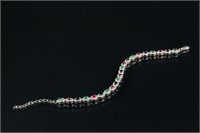 9.00ct Sapphire Emerald Ruby Bracelet CRV $1655