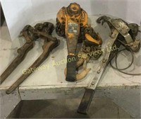 3 Ton Lever Block, Cable Come Along and 2 Chain...