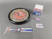 Vintage Clinton/Gore '96 Clock, Watch & More!