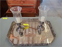 PR GORHAM PLATED CANDLE HOLDERS;