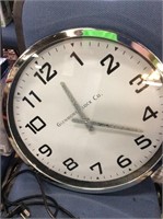 Large silver clock
