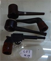 Lot of unusual smoking pipes