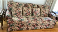 Taylorville Furniture floral fabric sofa with