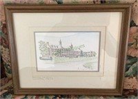 Irmengard Lewis framed and double matted under