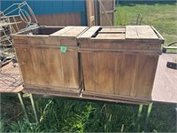 Wooden Boxes, table, sink, wooden antique piece