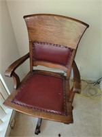 Antique Wood Office Chair