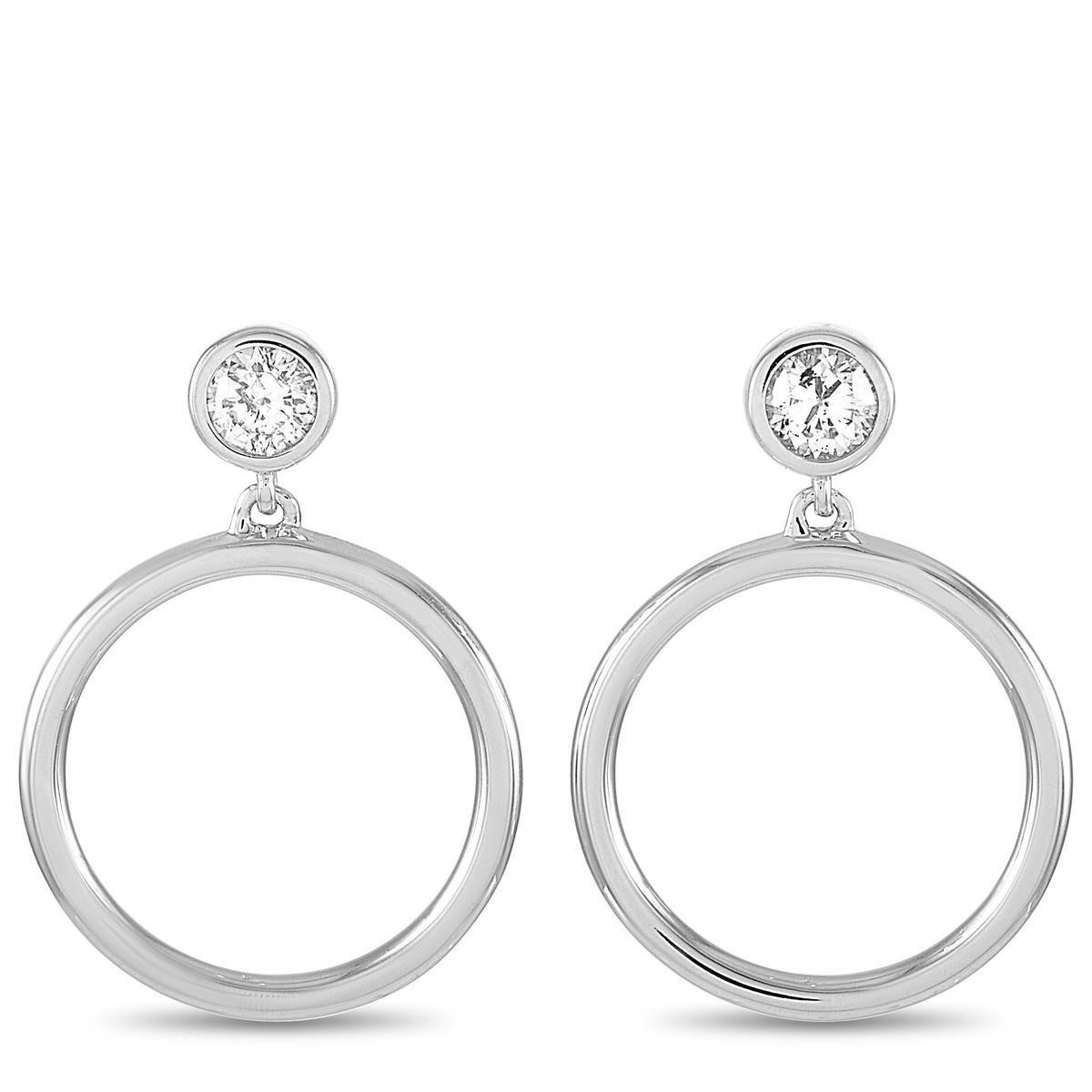 14K White Gold 0.31 ct Diamond Earrings