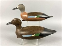 Paul Casson Pair of Blue-Winged Teal Duck Decoys,