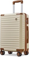 Joyway Carry on Suitcase 20 In  White Brown