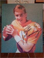Canvas print of Peyton Manning. Autograph is part