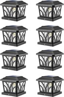 LeiDrail Solar Post Lights  2 Modes  8 Pack