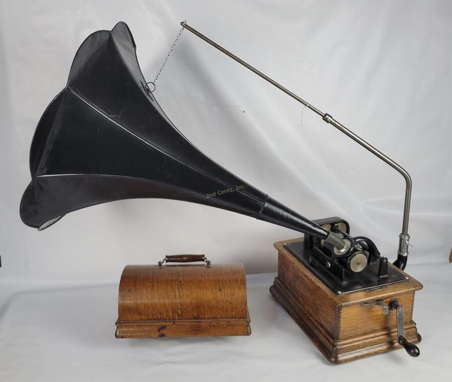 Antique Edison Standard Phonograph W/ Horn