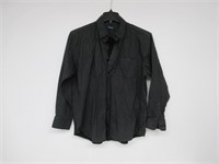 Nautica Men's LG Long Sleeve Dress Shirt, Black