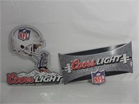 Lot (2) Coors Light NFL Signs