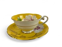 Trimont China Occupied Japan Yellow Floral Tea
