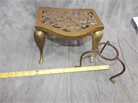 Antique Hearth Trivits .. Larger is BRASS