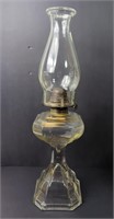 Antique White Flame Glass Oil Lamp