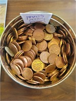Container of 1940s & 1950s Pennies