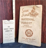Vintage Map and Lumber Card