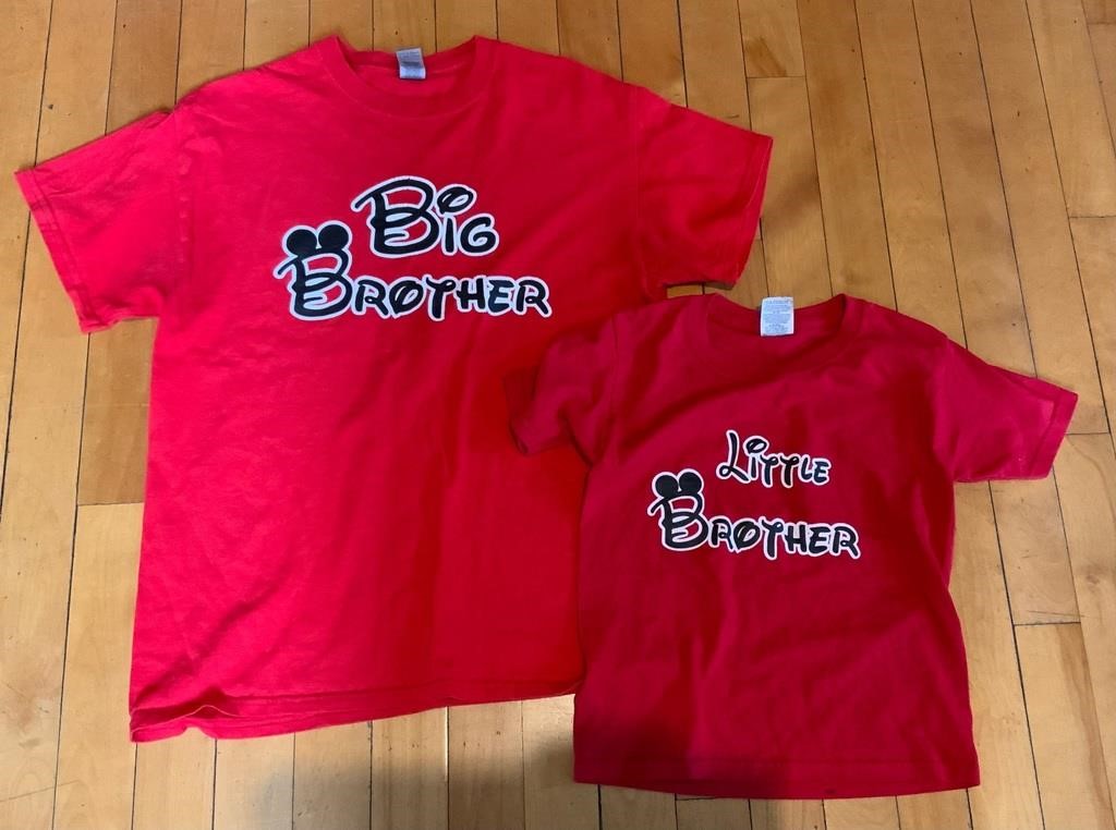 DISNEY T-SHIRTS. BIG, LITTLE BROTHER