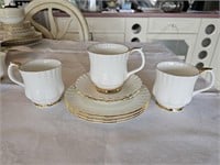 Royal Albert 'Val D'or' Coffee Cups & Saucers