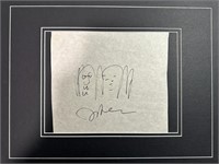 John lennon Autographed Sketch