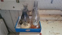 Box of kerosene lamps