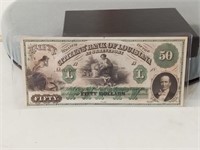 1860's $50 Citizens Bank of Louisana note