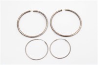 (2) Sets of Silver Hoop Earrings