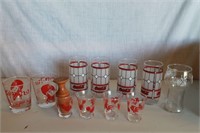 Coca-Cola and Pepsi glasses