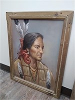 Original oil paint Native American