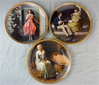 Lot of 3 Norman Rockwell Limited Edition Plates