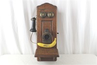 Antique Chicago Oak Wall Telephone