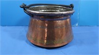 Copper Flat Bottom Pot-Swing Handle w/Potpourri