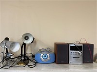 Sony Stereo, Alba CD Player and a Collection of