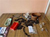 Collection of Rosary Beads, Miraculous Medals