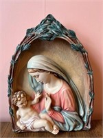 Hanging Sculpture Mary with Baby Jesus